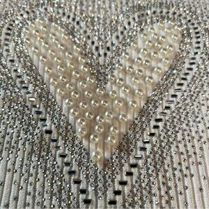 TOP with heart detail and sheer fabric